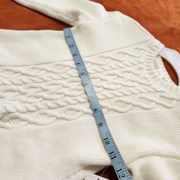 Carter's Sweater For Girls Size 4 100%cotton  Color Ivory - Picture 3 of 10